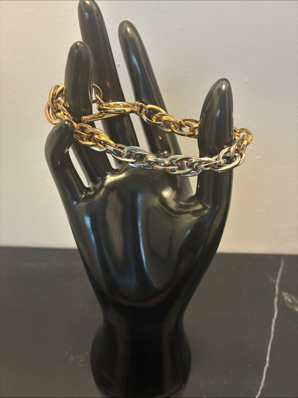 BCBGMaxAzria Two-Tone Gold and Silver Link Bracelet